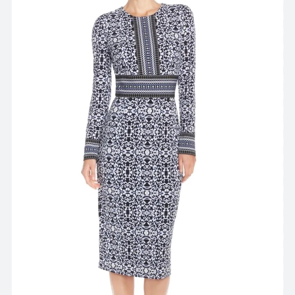 Maggie London midi long sleeve dress - Picture 1 of 7